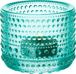 Iittala Kastehelmi Theelichthouder / Kaarshouder / Waxinelichthouder Glas - Sfeerlicht - Watergroen - 64mm - 1 Stuk
