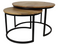 HSM Collection Ronin - Salontafelset - set van 2 - Mangohout/Metaal - Naturel/Zwart (set van 2)