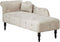 IVRY - Chaise longue - Lichtbeige - Linkerzijde - Fluweel