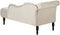 IVRY - Chaise longue - Lichtbeige - Linkerzijde - Fluweel