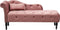 IVRY - Chaise longue - Roze - Linkerzijde - Fluweel