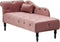 IVRY - Chaise longue - Roze - Linkerzijde - Fluweel