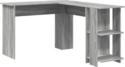 vidaXL - Hoekbureau - met - Opbergruimte - Grijs - Sonoma - 140x113,5x75cm
