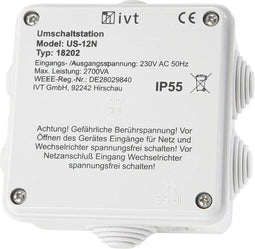 IVT US-12N Omschakelstation 2760 VA 18202 130 mm x 130 mm x 60 mm Geschikt voor model (ondulator): Universeel