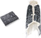 Linnick Flanel Fleece Deken + Hoodie met Capuchon Leopard - black/white - 140x200cm - 130x180cm - Plaid