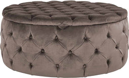 Richmond Pouffe Lulu Ø100cm Stone Velvet (Quartz Stone 101)