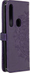Hoesje Met Pasjeshouder Geschikt voor Motorola Moto G8 Plus - Mandala Bookcase - Paars