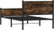 vidaXL - Bedframe - zonder - matras - metaal - gerookt - eikenkleurig - 100x190 - cm