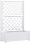vidaXL - Plantenbak - met - latwerk - 100x43x142 - cm - PP - wit