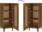 vidaXL - Dressoir - 34,5x34x90 - cm - bewerkt - hout - gerookt - eiken