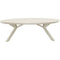 Davos - Lounge/Dining tafel - Ovaal 220x120cm - Aluminium frame matt beige Top: 9mm sintered stone