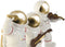 Decoratieve figuren Home ESPRIT Wit Gouden 11 x 10 x 19,5 cm (3 Stuks)