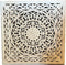 Houtsnijwerk paneel Barcelona handgemaakt white wash 60 x 60 cm
