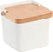 Suikerpot DKD Home Decor Porselein Bamboe (12 x 12 x 11,5 cm)