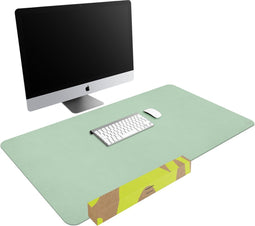 imoshion Bureau Onderlegger - 120 x 60 cm - Hoogwaardig kunstleer - Bureau Accessoires - Bureau Organizer - Antislip Muismat XXL - Inclusief draagriem - Groen
