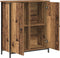 vidaXL - Sideboard - Oud - Hout - 70x30x80 - cm - Houtcomposiet - en - Staal