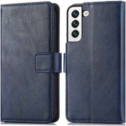iMoshion Hoesje Geschikt voor Samsung Galaxy S22 Plus Hoesje Met Pasjeshouder - iMoshion Luxe Bookcase - Donkerblauw