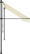 vidaXL - Luifel - uittrekbaar - 400x150 - cm - stof - en - staal - crèmekleurig