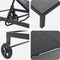 vidaXL - Ligbed - met - Wielen - - - Zwart - Poly - Rattan