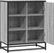 vidaXL - Dressoir - 62x35x76 - cm - bewerkt - hout - grijs - sonoma - eikenkleurig