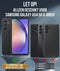 Podec 2-in-1 Hoesje met Screenprotector Geschikt voor Samsung Galaxy A54 Zwart Telefoonhoesje - Anti