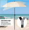 WOLTU GSS0001be02 - Parasol rond 155 cm - Beige - Kantelbaar 45 graden en in hoogte verstelbaar