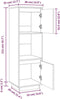 vidaXL - Hoge - kast - 38x35x117 - cm - massief - grenenhout