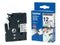 Brother TZE-N231 - 12mm - niet gelamineerd - zwart op wit