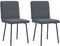 vidaXL - Eetkamerstoelen - 2 - st - fluweel - donkergrijs