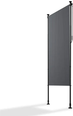 Juskys Barbados - Verticale Zonnescherm - Uitschuifbaar UV-bestendig - Grijs