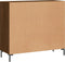 vidaXL - Dressoir - 90x34x80 - cm - bewerkt - hout - bruin - eikenkleur