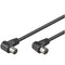 TV connection cable, coaxial connection cable angle black 1.5 meters