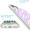 iMoshion Hoesje Geschikt voor iPhone SE (2022) / SE (2020) / 8 / 7 Hoesje Siliconen - iMoshion Design hoesje - Transparant / Paars / Design Leopard Lilac