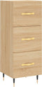 vidaXL - Dressoir - 34,5x34x90 - cm - bewerkt - hout - sonoma - eiken