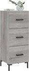 vidaXL - Dressoir - 34,5x34x90 - cm - bewerkt - hout - grijs - sonoma - eikenkleurig