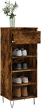 vidaXL - Schoenenkast - 40x36x105 - cm - bewerkt - hout - gerookt - eikenkleurig