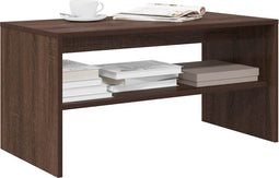 vidaXL - Tv-meubel - 80x40x40 - cm - bewerkt - hout - bruin - eikenkleur