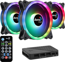 Aerocool Duo 12 Pro - Case Fan - RGB LED-ringverlichting - 120mm (3 stuks)