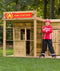 Speelhuisje Leon (SwingKing) | Luxe houten kinderhuisje (4-1) voor Buiten in de Tuin | Ziekenhuis, Politie, Brandweer en Tankstation | Voor Kinderen vanaf 3 Jaar | FSC Hout