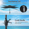 Coast Zonnescherm - Parasol 230 cm - Zonne-energie - Kantelbaar tot 35° - Beige