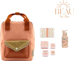 BEAU by Bo Sticky lemon rugzak small + A little lovely company back to school set Vlinder