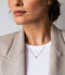 TI SENTO Dames Ketting - 925 zilver - Zirconia wit - Maat 42 - 3845ZI
