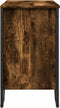 vidaXL - Wastafelkast - 60x35x60 - cm - bewerkt - hout - gerookt - eikenkleurig