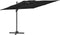 vidaXL - Zweefparasol - met - dubbele - bovenkant - 400x300 - cm - zwart