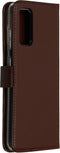 Selencia Galaxy S20 - Echt Lederen Bookcase - Ruimte voor 3 pasjes - Bruin