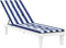 vidaXL - Terrasstoelkussen - gestreept - oxford - stof - blauw - en - wit