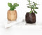 Oakywood Geometric Plant Pot - Massief Eiken - Luxe Houten Kleine Plantenpot Bureauaccessoire