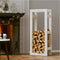 vidaXL - Haardhoutrek - 41x25x100 - cm - massief - grenenhout - wit