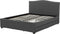 MONTPELLIER - Bed met opbergruimte - Donkergrijs - 160 x 200 cm - Polyester