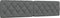 vidaXL - Hoofdbordkussen - 200 - cm - stof - donkergrijs
